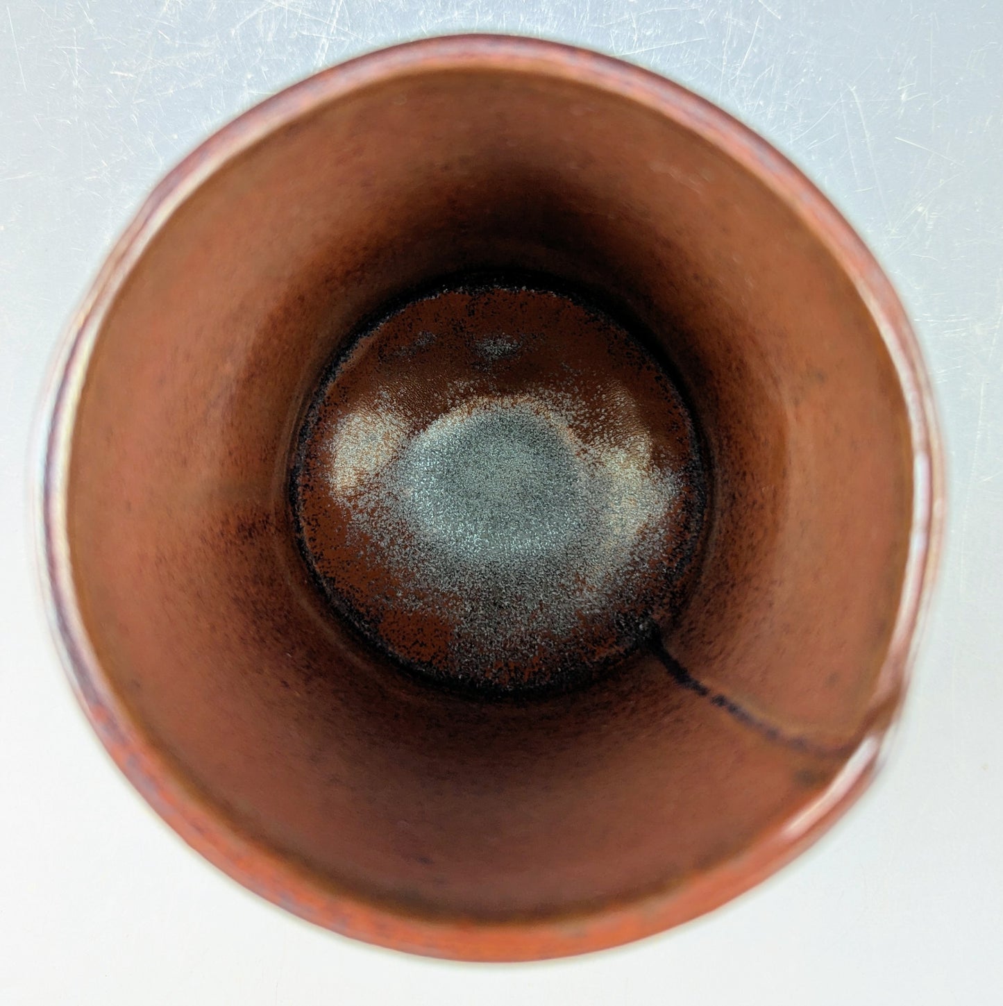 Rust cup with foot ring # 1